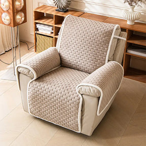 Housse de fauteuil de Canapé inclinable en peluche résistante aux rayures avec sangles élastiques