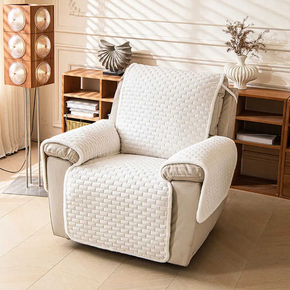 Couvre-canapés en peluche One-Piece Housses de Canapé résistants aux rayures avec des sangles élastiques