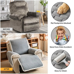 Couvre-canapés en peluche One-Piece Housses de Canapé résistants aux rayures avec des sangles élastiques