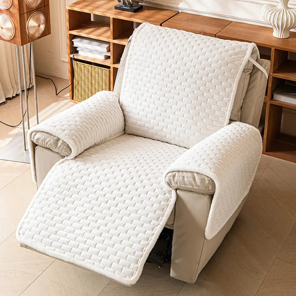 Couvre-canapés en peluche One-Piece Housses de Canapé résistants aux rayures avec des sangles élastiques