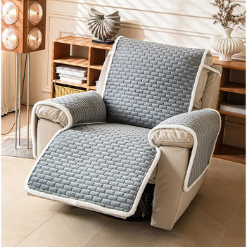 Housse de fauteuil de Canapé inclinable en peluche résistante aux rayures avec sangles élastiques