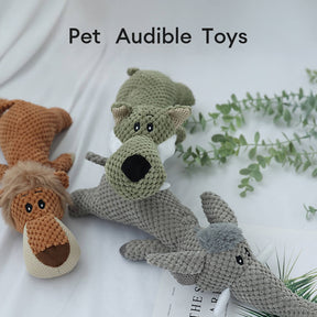 Jouet à Mâcher en Peluche Interactif avec Sifflet pour Chiots en Période de Dentition