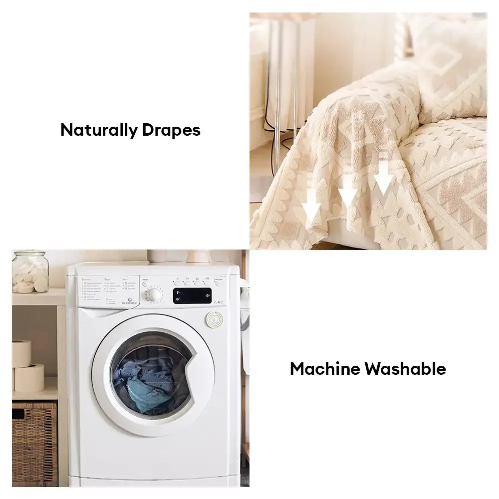 Couverture en tissu épais à motifs géométriques pour meubles