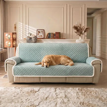 Couvre-canapés en peluche One-Piece Housses de Canapé résistants aux rayures avec des sangles élastiques