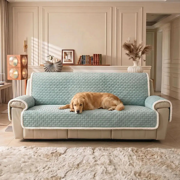 Couvre-canapés en peluche One-Piece Housses de Canapé résistants aux rayures avec des sangles élastiques