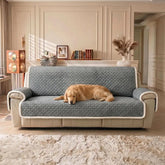 Couvre-canapés en peluche One-Piece Housses de Canapé résistants aux rayures avec des sangles élastiques