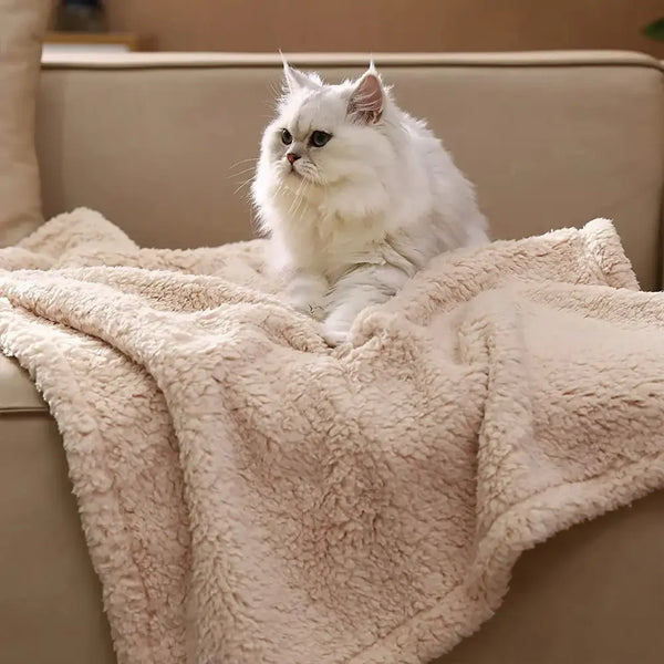 Couverture pour animaux en polaire confortable, chaude et multifonctionnelle.