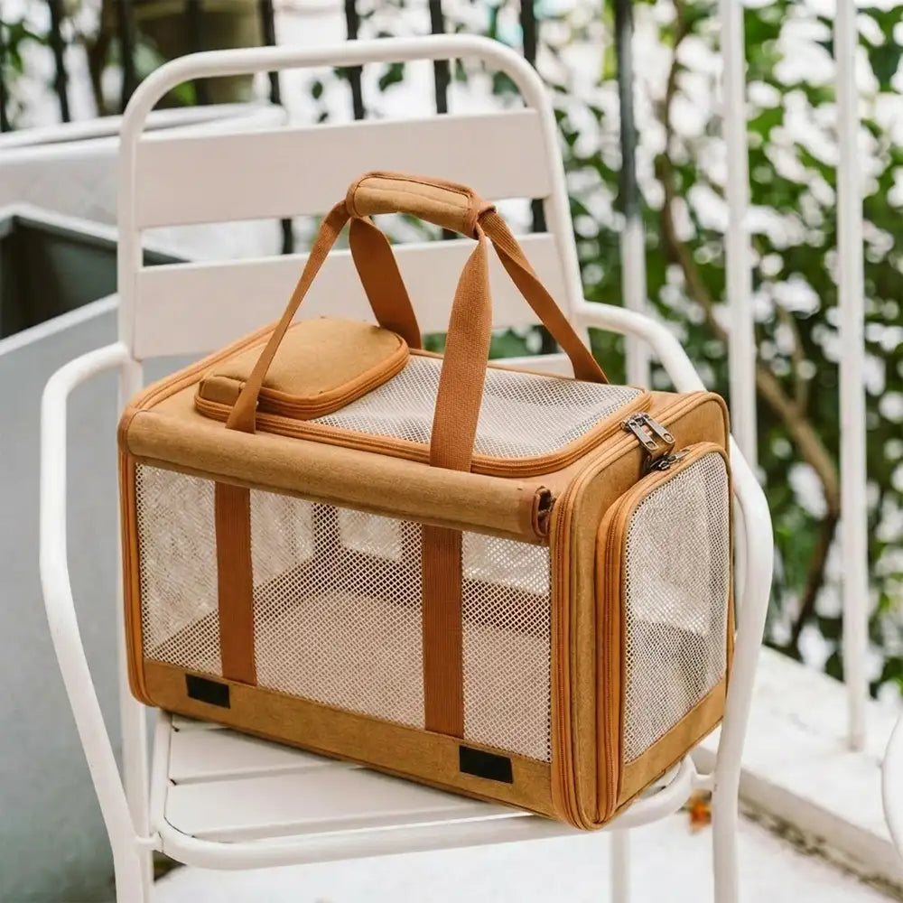 Sac de transport pour chat portable, respirant, à grande capacité, extensible et multifonctionnel Approuvé par les compagnies aériennes