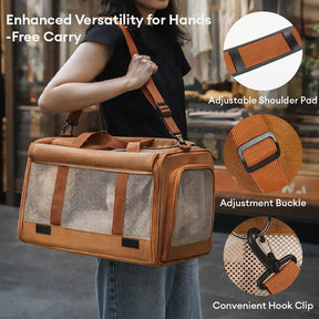 Sac de transport pour chat portable, respirant, à grande capacité, extensible et multifonctionnel Approuvé par les compagnies aériennes