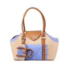 Sac de transport pour animaux de compagnie en toile synthétique imperméable avec distributeur de sacs à excréments