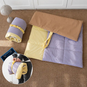 Matelas pour chien pliable, portable et réversible, résistant à l'eau, pour les voyages et le camping en extérieur.