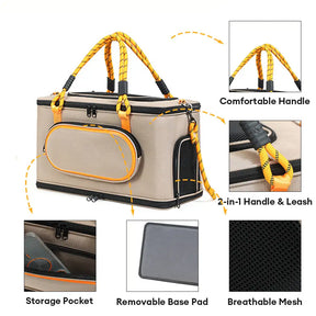 Sac transportable pour chat, respirant, pour voyages et compagnies aériennes Approuvé par les compagnies aériennes