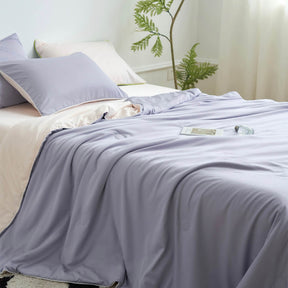 Ensemble Draps et Couette en Soie Glacée Premium Double Face Housse de Matelas