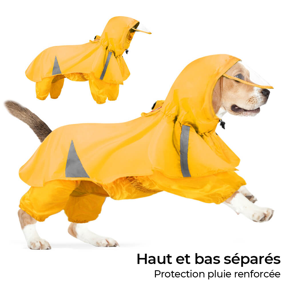 Manteau Imperméable Avec Capuche et Réfléchissant pour Chien