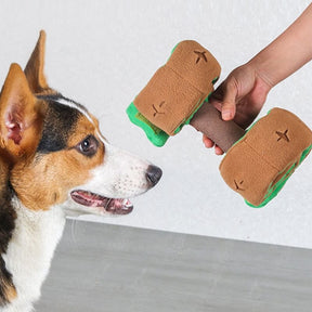 Jouet à Récompenses en Forme de Haltère pour Chien - Distributeur Alimentaire Interactif