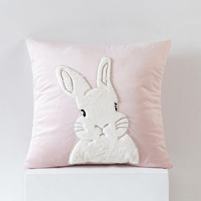 Coussin en velours confortable en forme de lapin