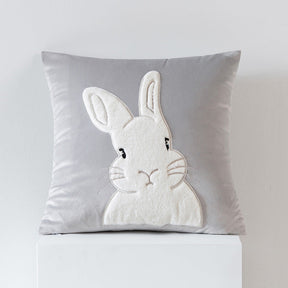 Coussin en velours confortable en forme de lapin