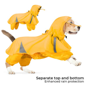 Manteau Imperméable Avec Capuche et Réfléchissant pour Chien