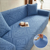 Housse de canapé extensible magique en jacquard rétro à motifs, protection intégrale.