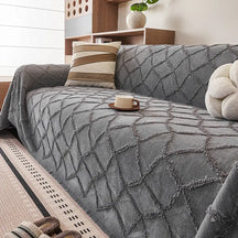 Housse de canapé en chenille jacquard rétro jungle anti-rayures Jeté de canapé