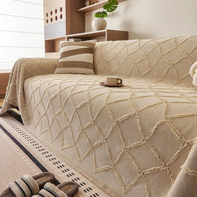 Housse de canapé en chenille jacquard rétro jungle anti-rayures Jeté de canapé
