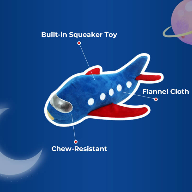 Jouet en Forme de Fusée Avion Squeaky pour Chien