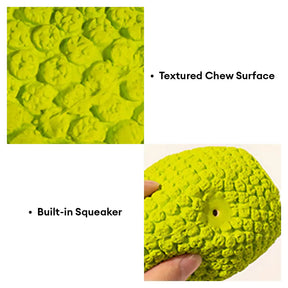 Jouet à mâcher en forme de rugby pour chien avec couineur