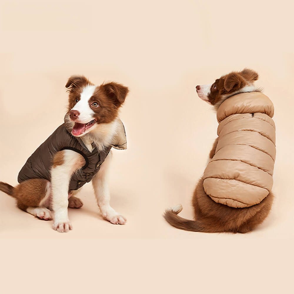 Veste réversible légère et chaude pour chien