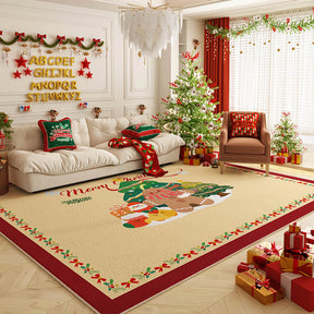 Tapis décoratif antidérapant multi-usages pour grande surface Joyeux Noël