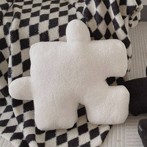 Coussin de siège de canapé en peluche puzzle créatif