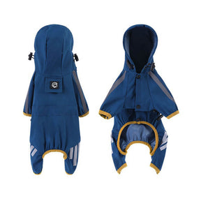 Imperméable Réglable pour Chien avec Capuche et Bande Réfléchissante