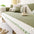 Housse de canapé velours côtelé doux toutes saisons imperméable anti-rayures avec pompons
