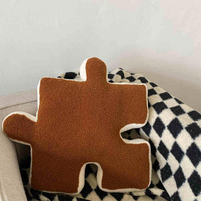 Coussin de siège de canapé en peluche puzzle créatif