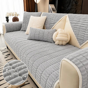 Housse de canapé en flanelle imperméable et confortable, protection antidérapante.