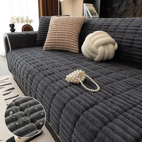 Housse fauteuil de canapé imperméable en flanelle douillette une pièce protection antidérapante