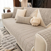 Housse de canapé en flanelle imperméable et confortable, protection antidérapante.