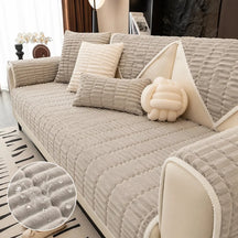 Housse de canapé en flanelle imperméable et confortable, protection antidérapante.