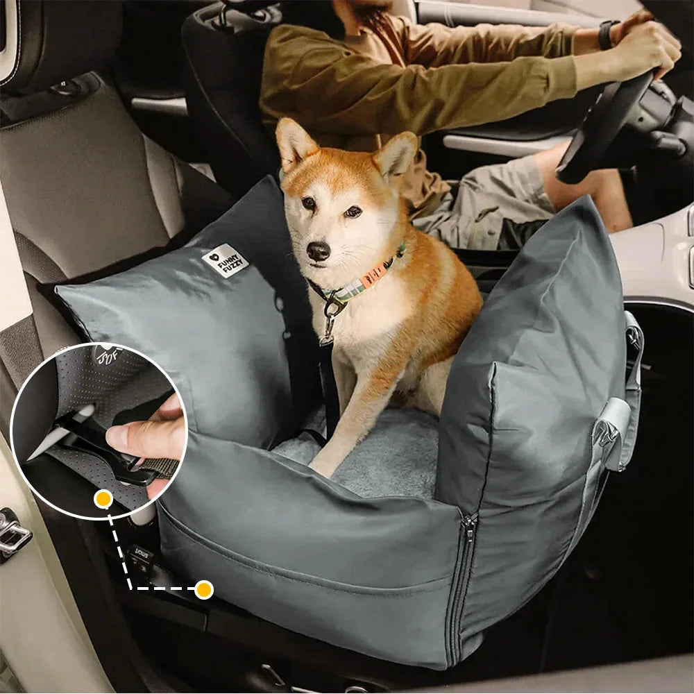 Siège auto pour chien imperméable ISOFIX avec système - Première classe