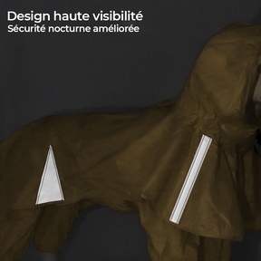 Manteau Imperméable Avec Capuche et Réfléchissant pour Chien