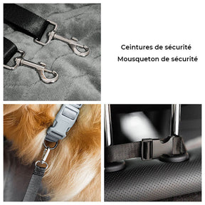 Siège auto lavable et durable style traversin pour chien