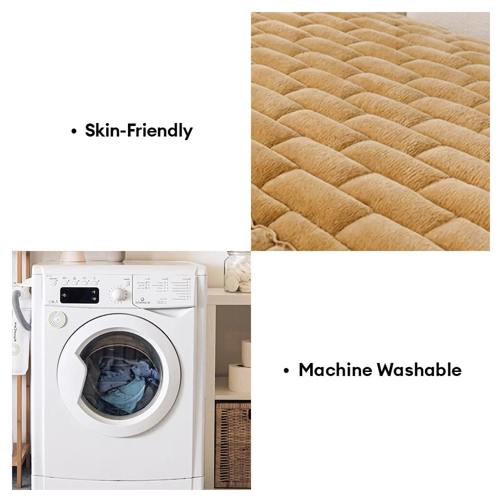 Tapis pour chien matelassé à motif de brique souple, couverture de canapé antidérapante