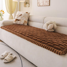 Tapis pour chien matelassé à motif de brique souple, couverture de canapé antidérapante