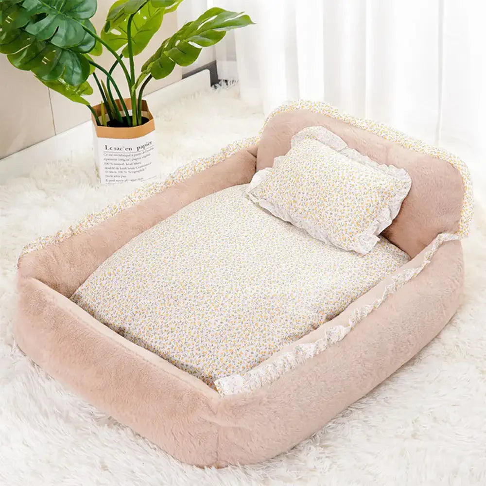 Lit pour petit chien doux moelleux chic lavable