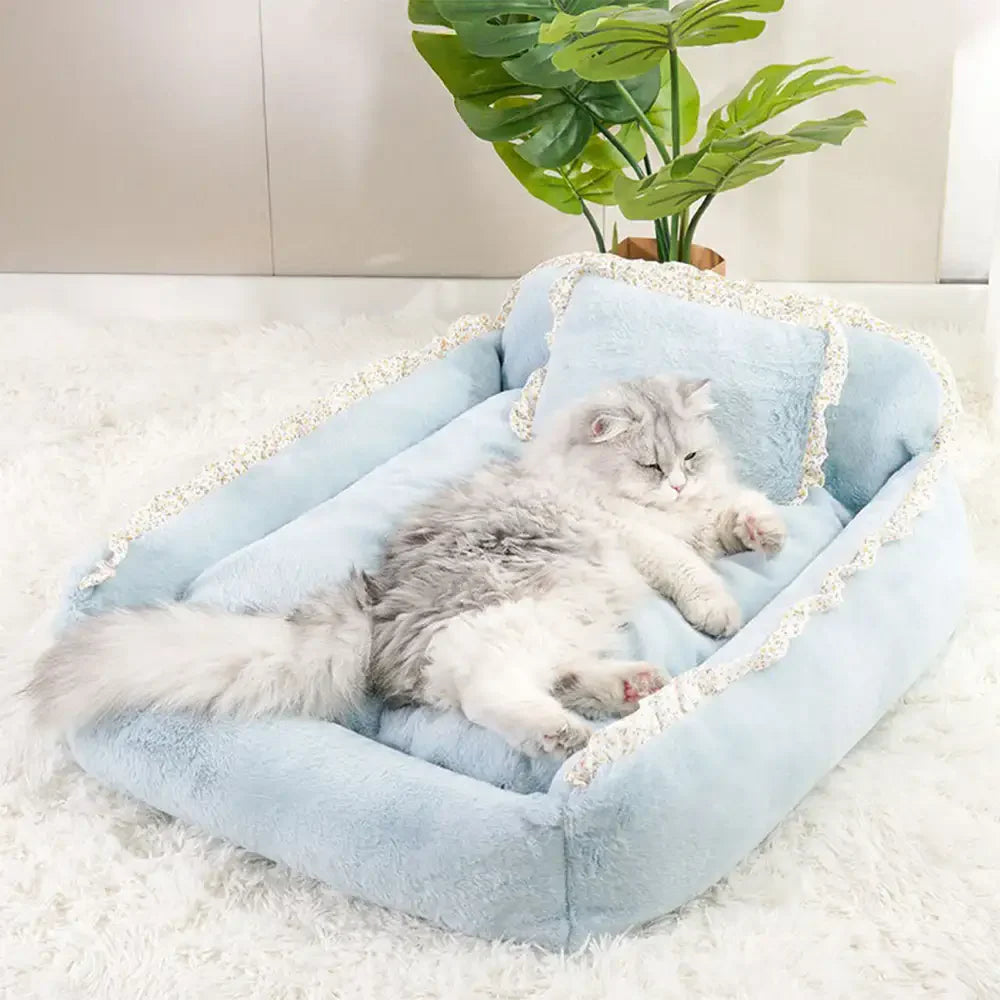 Lit pour petit chien doux moelleux chic lavable