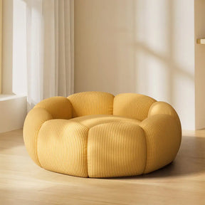 Lit rond pour chat et chien avec support de cou doux et lavable.