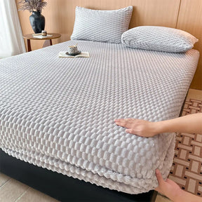 Housse de matelas en peluche douce et conviviale pour la peau, ensemble de draps-housses.