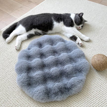 Tapis de couchage rond en peluche douce et chaude pour animaux de compagnie