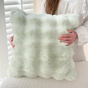 Coussin de canapé réversible en peluche douce