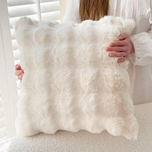 Coussin de canapé réversible en peluche douce