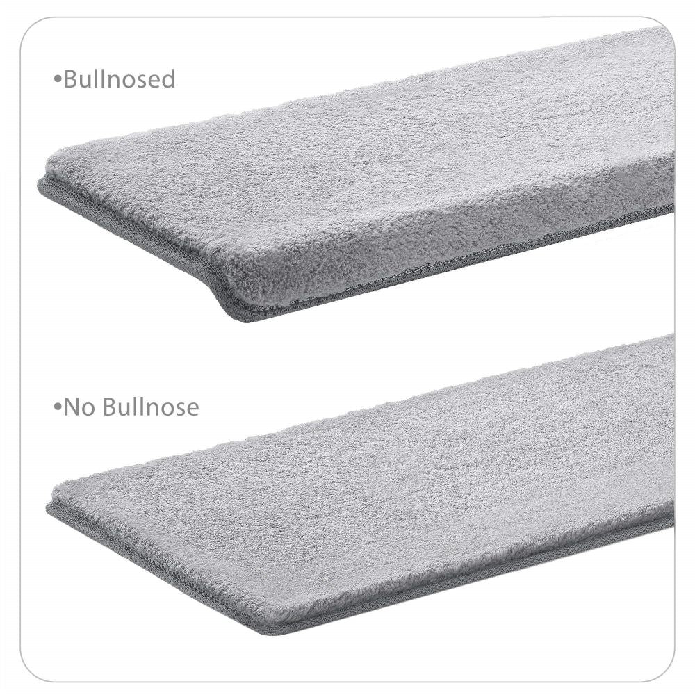 Protecteurs d'escaliers en peluche de couleur unie, bande antidérapante, marches de tapis d'escalier sans colle.